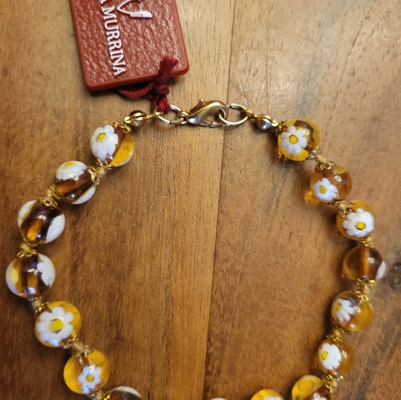 Venetian Antica Murrina Glass Sunflower Bracelet - Picture 3 of 4